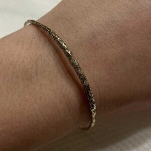 Hillberg & Berk gold plated bangle bracelet.